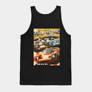 1972 Le Mans 24 Hours/Heures Racing Poster Tank Top